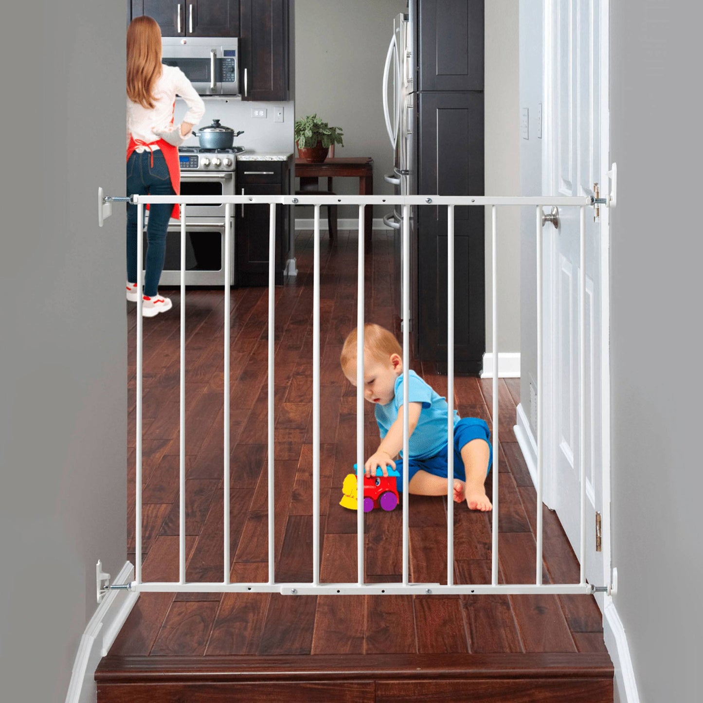 KidCo Safeway Top of Stairs Quick Release Baby Gate for Protection (2 Pack)