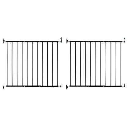 KidCo Safeway Top of Stairs Quick Release Baby Gate, 42.5 x 30.5", Black, 2 Pack
