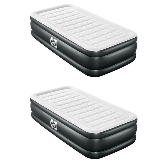 Sealy Tritech Twin 18" Air Mattress Bed 2 Person with Built-In AC Pump, 2 Pack