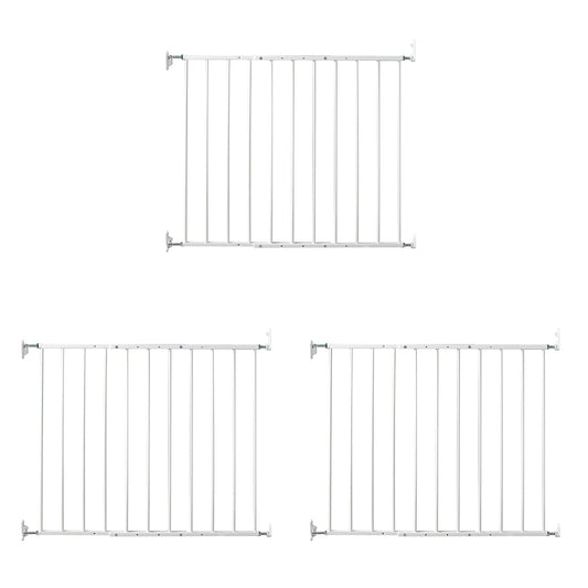 KidCo Safeway Top of Stairs Quick Release Baby Gate, 42.5x30.5", White (3 Pack)