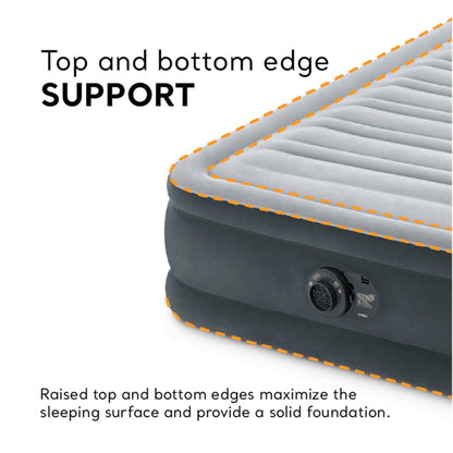 Intex Comfort Deluxe Dura-Beam Plush Airbed Mattress with Pump, Twin (3 Pack)