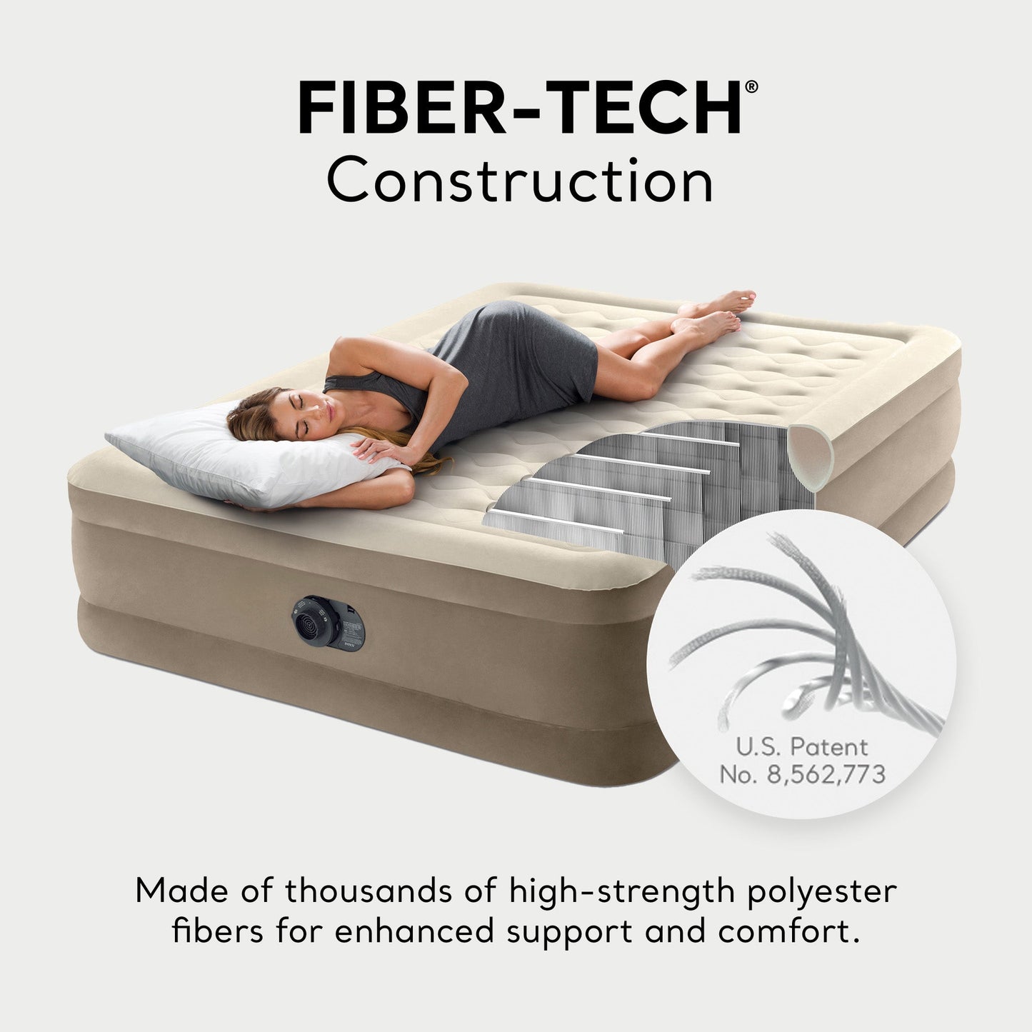 Intex Dura-Beam Deluxe Ultra Plush Air Bed w/Built-in Pump, Queen (2 Pack)