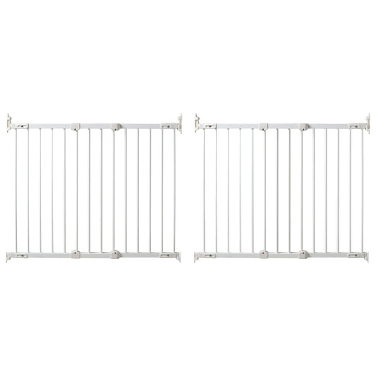 KidCo Angle Mount Safeway Stair Top Quick Release Baby Gate, White (2 Pack)