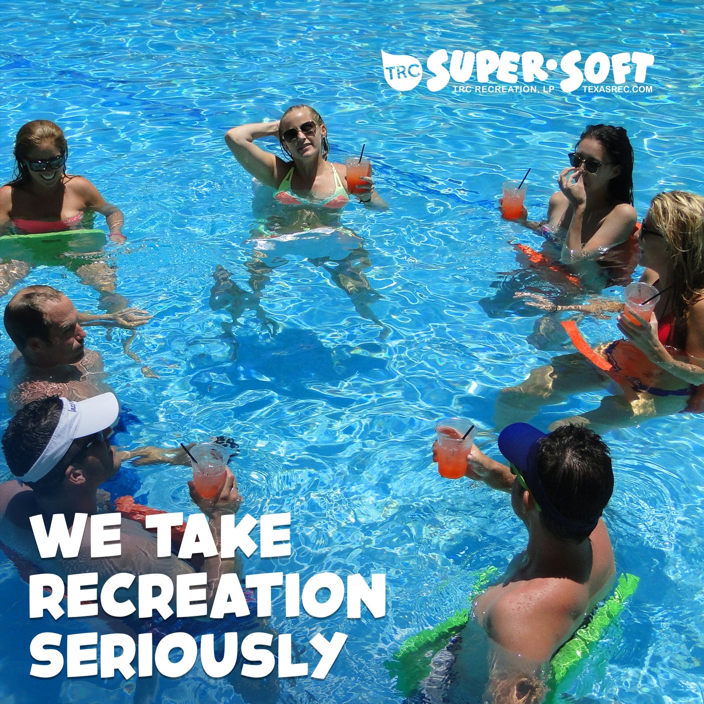 TRC Recreation Lazy Bunz Foam Saddle Swimming Pool Lounger, Navy Blue (2 Pack)