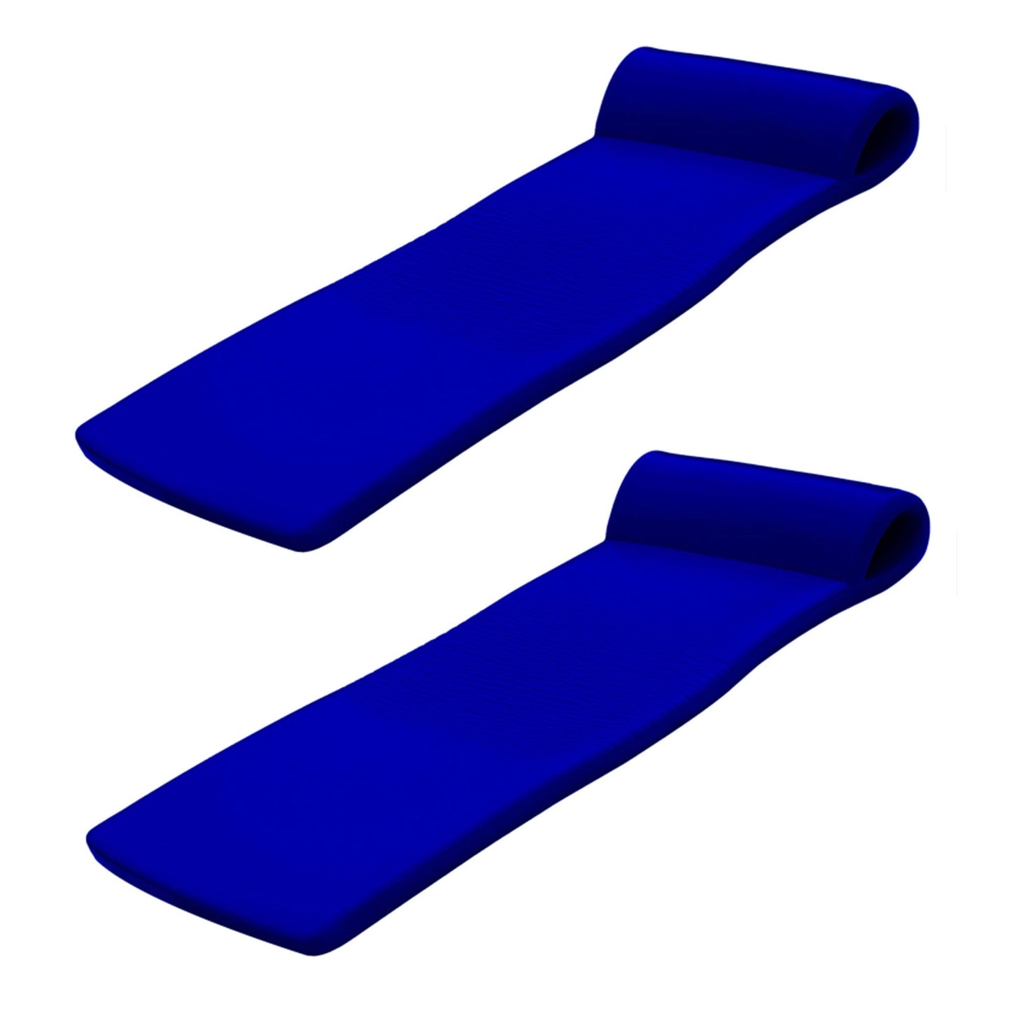 TRC Recreation Sunsation 1.75" Thick Foam Lounger Pool Float, 2 Pack, Navy Blue