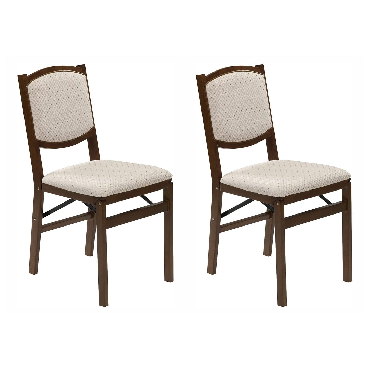 Stakmore Contemporary Upholstered Back Fruitwood Folding Dining Chair (4 Pack)