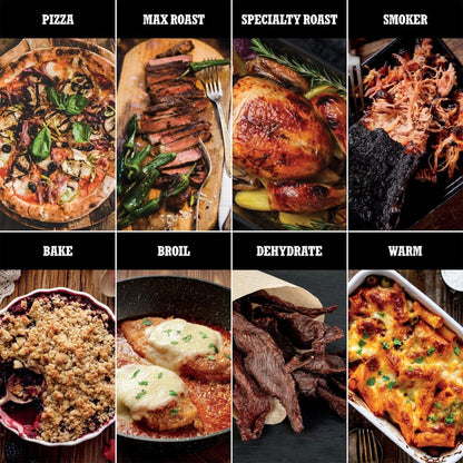 Ninja 8-in-1 Electric Programmable Metal Woodfire Pizza Oven w/ Timer, Grey (Certified Refurbished)