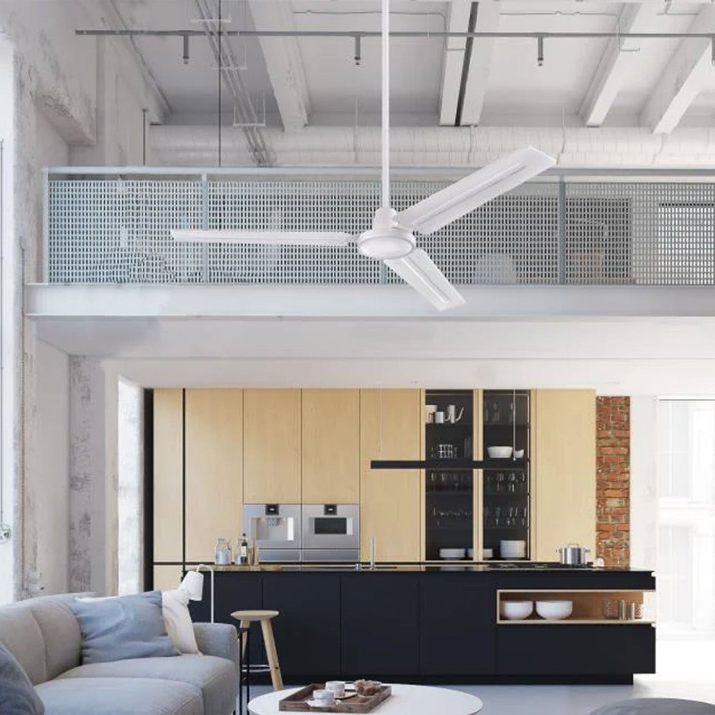 Westinghouse Jax 56" Industrial Ceiling Fan for Rooms Up to 400 Sq. ft., White