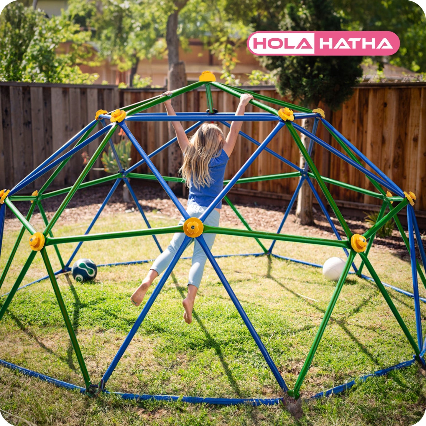 HolaHatha Dome Playground Climber for Kids Outdoor Play, 440 Pound Capacity