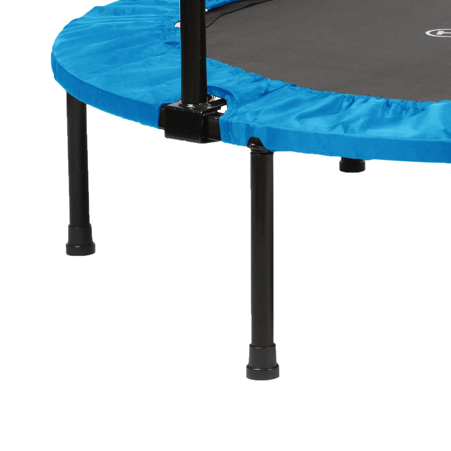 HolaHatha 40" Mini Trampoline Fitness Rebounder with Adjustable Handle, Blue