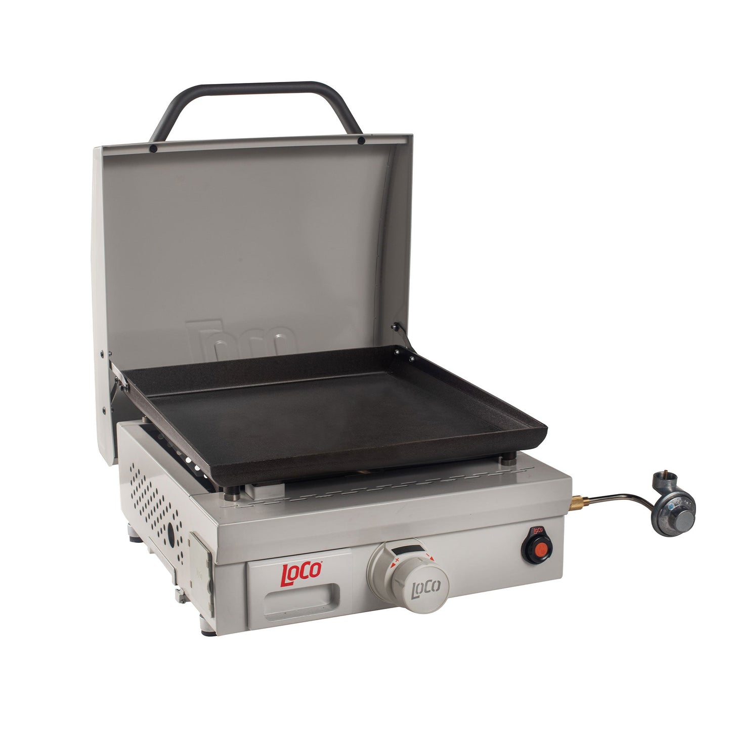 Loco Cookers Portable Digital Propane Burner & Steel Tabletop Foldable Prep Cart