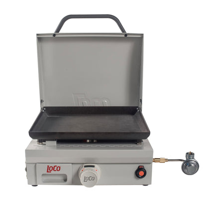 Loco Cookers Portable Digital Propane Burner & Steel Tabletop Foldable Prep Cart