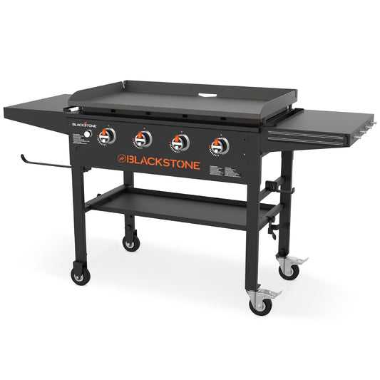 Blackstone Omnivore 36 Inch 4 Burner Outdoor Propane Gas Grill with Side Shelves