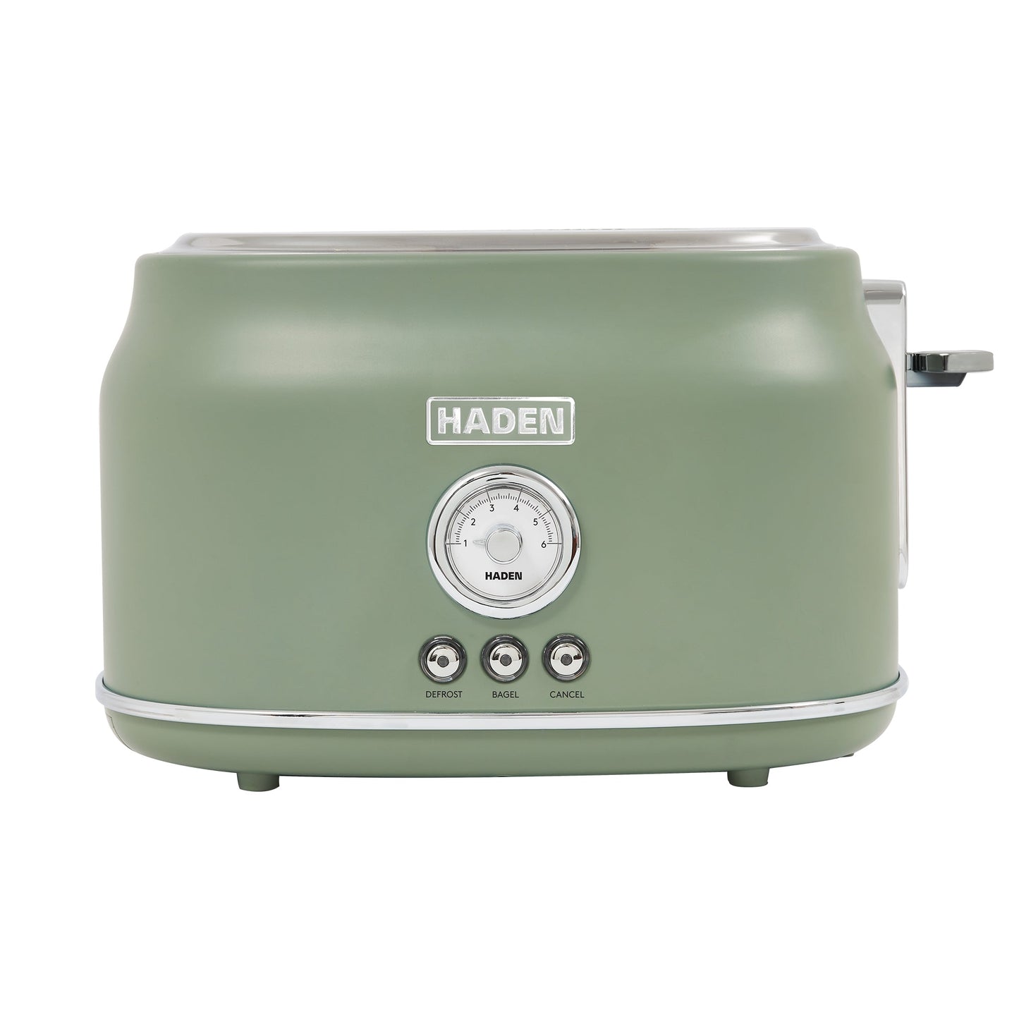 Haden Dorset 2 Slice Wide Slot Stainless Steel Toaster, Cedar Green & Chrome