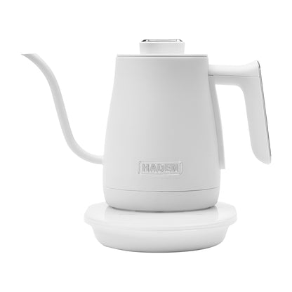 Haden Electric Tea Kettle, Gooseneck Hot Water Boiler, 0.6L Teapot, Ivory/Chrome