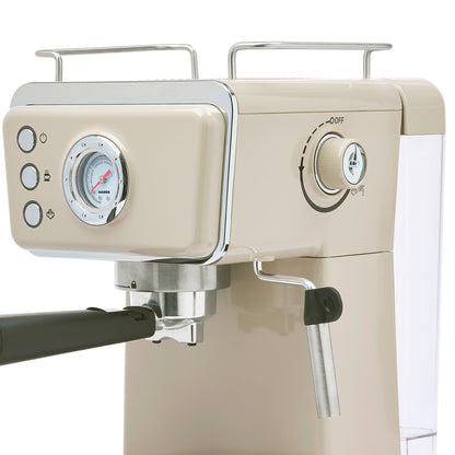 Haden Barista Brew Espresso Coffee Machine 20-Bar Espresso Maker, Putty & Copper
