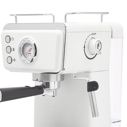Haden Barista Brew Espresso Coffee Machine 20-Bar Espresso Maker, Ivory & Copper