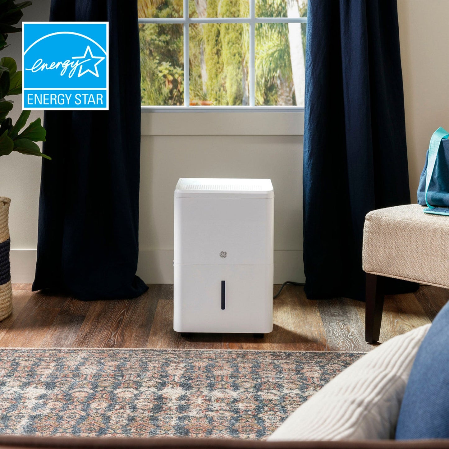 GE 35Pt Dehumidifier for Home Basement & Bathroom, White (Refurbished)