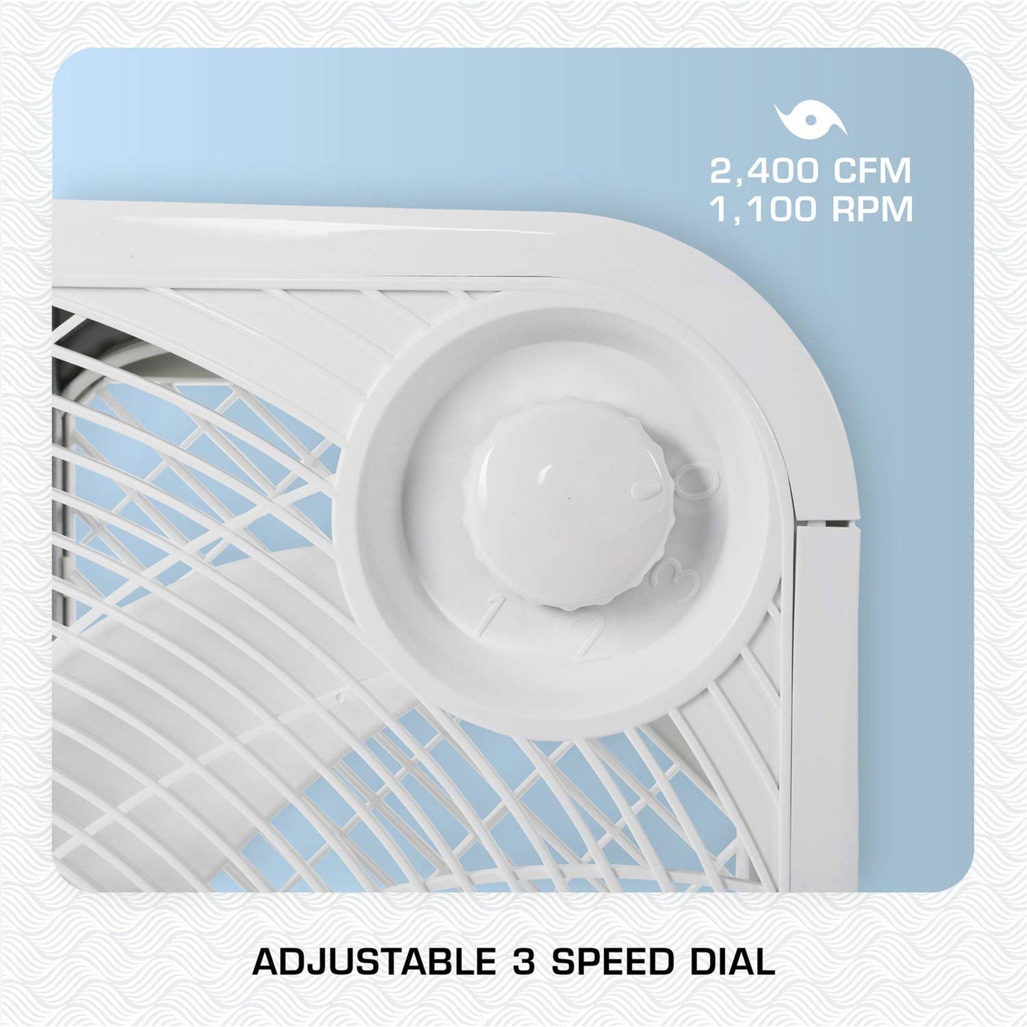 Hurricane 20" Classic Series Floor Box Fan with 3 Speed Settings, 5 Pack, White