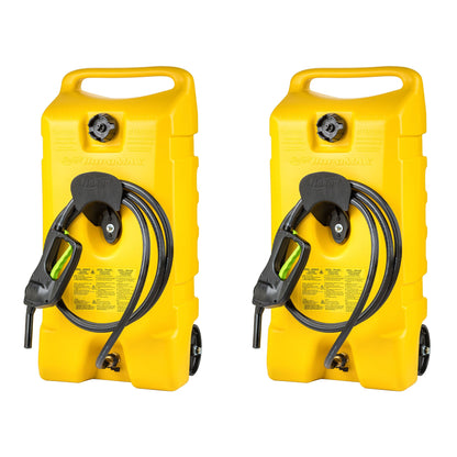 Scepter Flo N Go Duramax 14 Gal Diesel Fuel Tank Container Pump, 2 Pack, Yellow