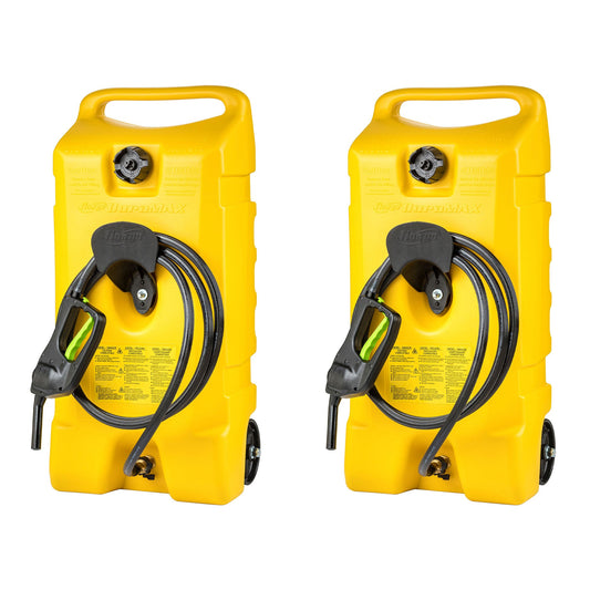 Scepter Flo N Go Duramax 14 Gal Diesel Fuel Tank Container Pump, 2 Pack, Yellow