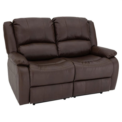 RecPro Charles 58 Inch Recliner Sofa RV Faux Leather Lounge Furniture, Mahogany