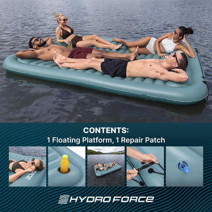 Bestway Hydro-Force Sun Soaker Inflatable 4 Person Water Float Platform Lounger