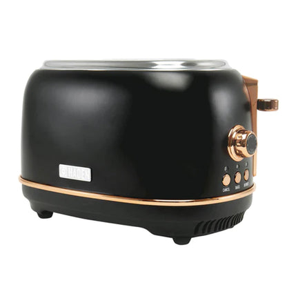 Haden Heritage Electric Water Kettle & 2 Slice Wide Slot Toaster, Black & Copper
