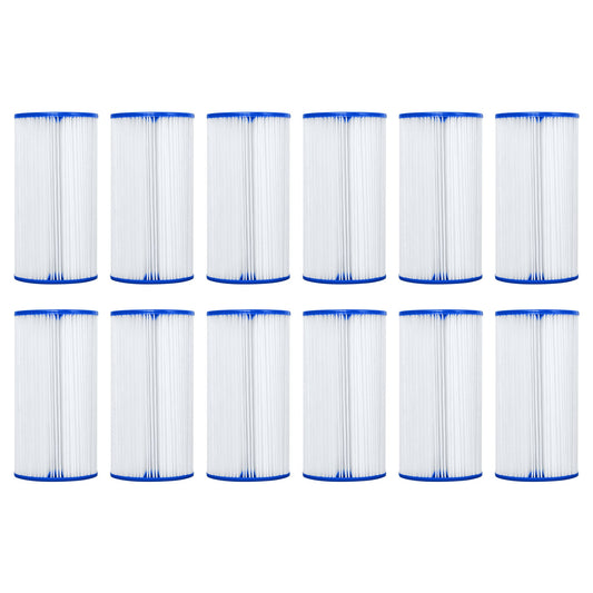 Bestway 4.2 x8 Inch Type III-A/C Filter Cartridge Swimming Pool Pump, 12 Pack