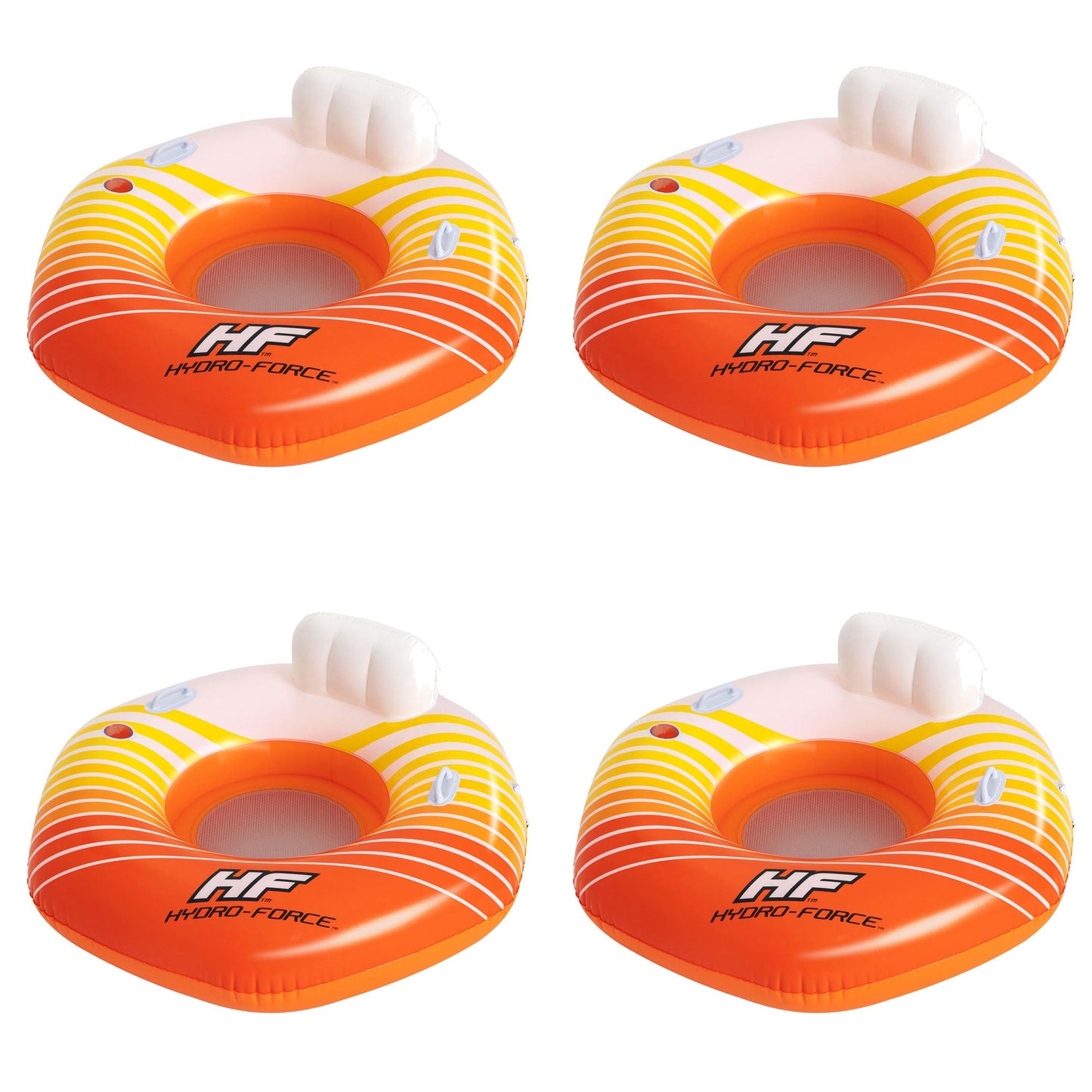 Bestway Hydro-Force Sunkissed Inflatable Tube for Pool, River, Beach, 4 Pack