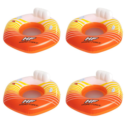 Bestway Hydro-Force Sunkissed Inflatable Tube for Pool, River, Beach, 4 Pack