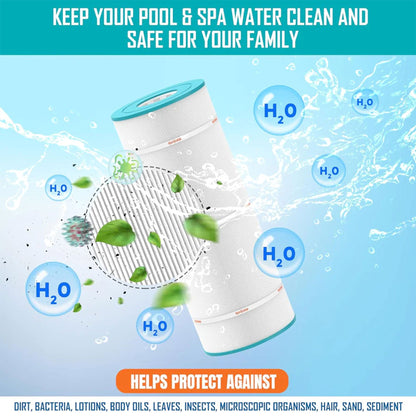 Hurricane 2 Pack HF8316-01 Advanced Pool and Spa Filter Cartridge Replacement