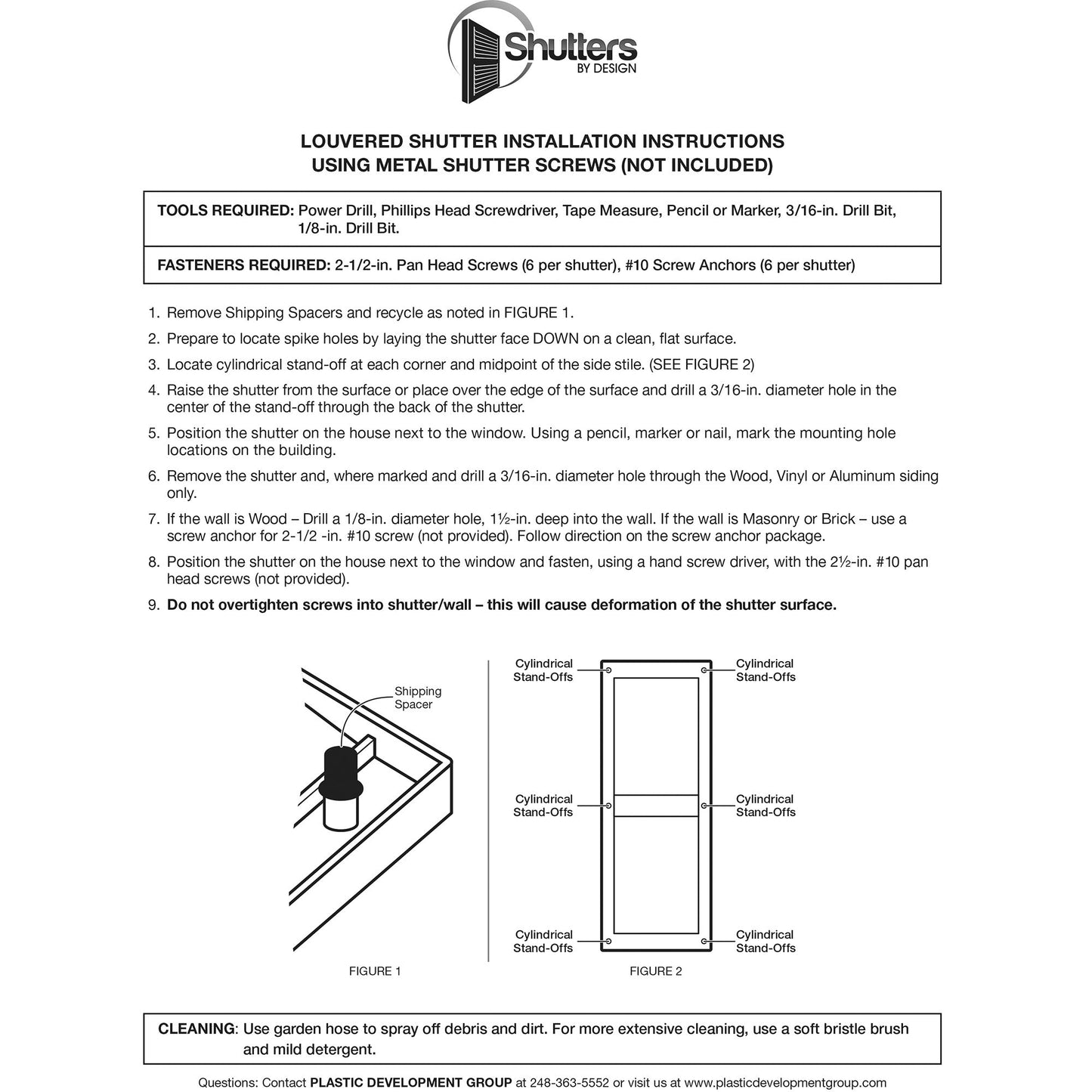 Plastic Development Group 14x67" Exterior Vinyl Louvered Shutters, 4 Pack, Black