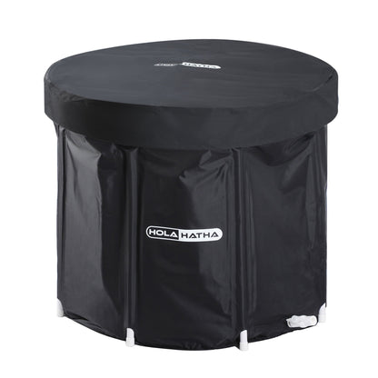 HolaHatha 120 Gal Cold Water Ice Bath Tub, Portable Plunge Recovery Tub with Lid