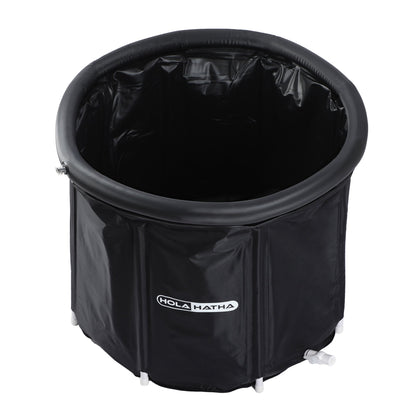 HolaHatha 120 Gal Cold Water Ice Bath Tub, Portable Plunge Recovery Tub with Lid