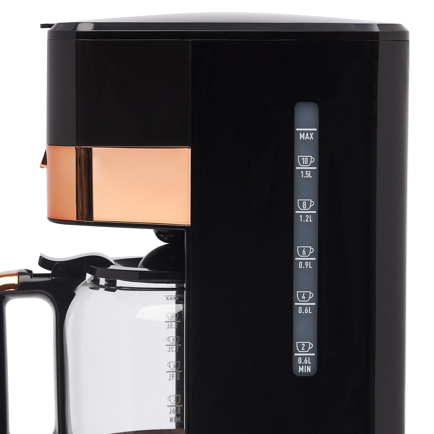 Haden Quintessential 12 Cup Programmable Digital Coffee Maker, Black/Copper