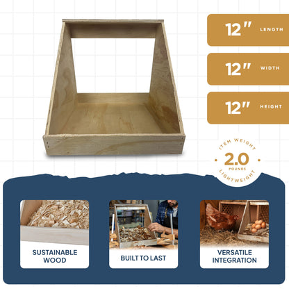 Farm Innovators Single Nesting Box for Chickens, Ducks and Birds, 3 Pack, Brown