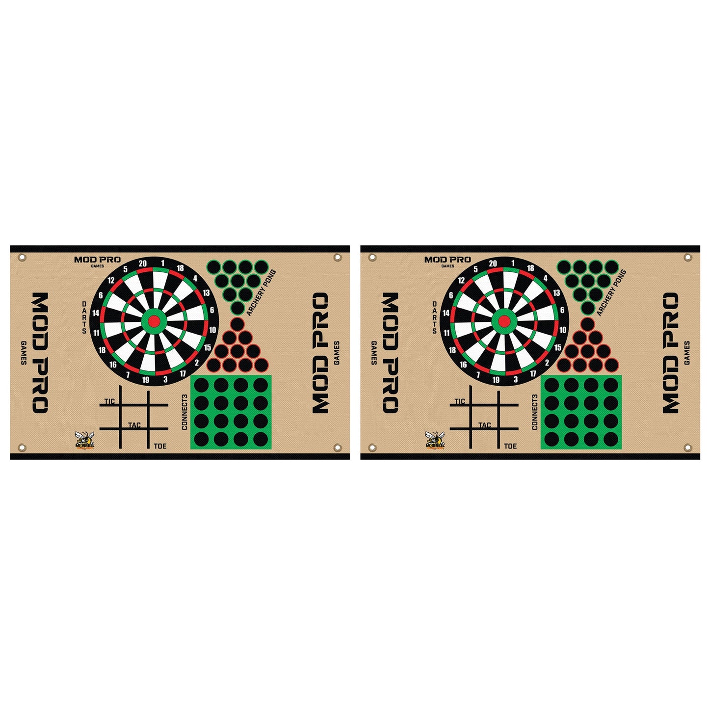 Morrell Yellow Jacket MOD Pro Games Wrap with Archery Pong Bullseye, 2 Pack, Tan