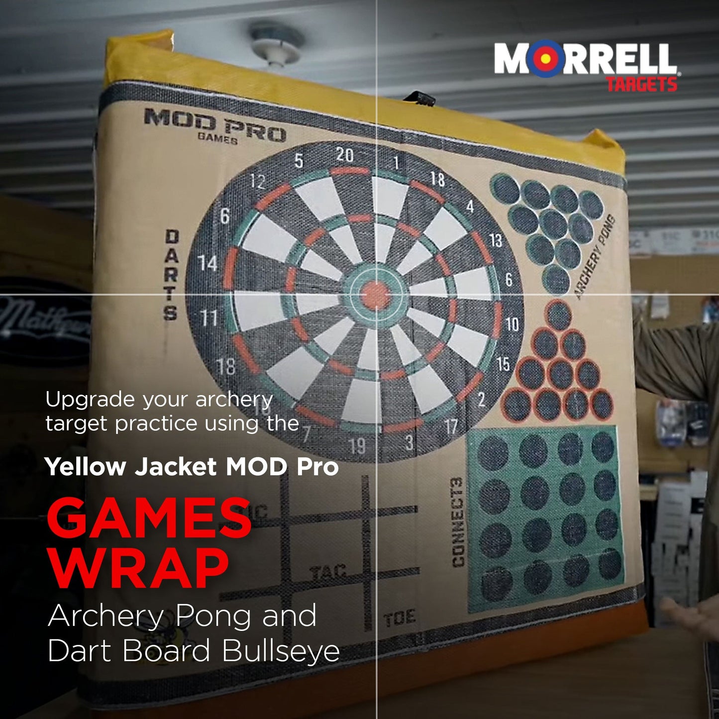 Morrell Yellow Jacket MOD Pro Games Wrap with Archery Pong Bullseye, 2 Pack, Tan