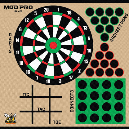 Morrell Yellow Jacket MOD Pro Games Wrap with Archery Pong Bullseye, 2 Pack, Tan