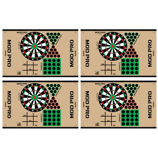 Morrell Yellow Jacket MOD Pro Games Wrap with Archery Pong Bullseye, 4 Pack, Tan