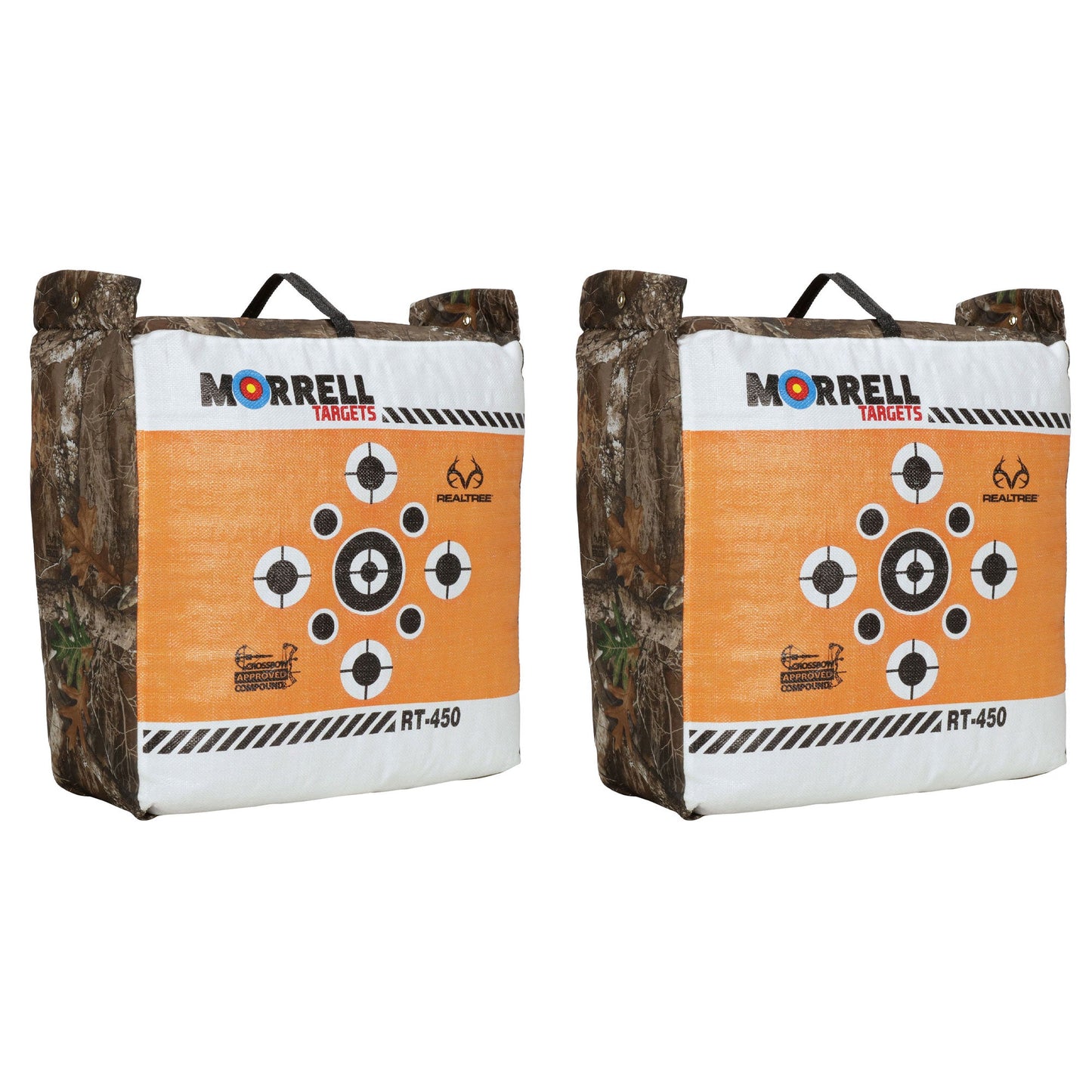 Morrell Targets 2 Sided Archery Bag Target, E Z Handle, Edge Camouflage, 2 Pack