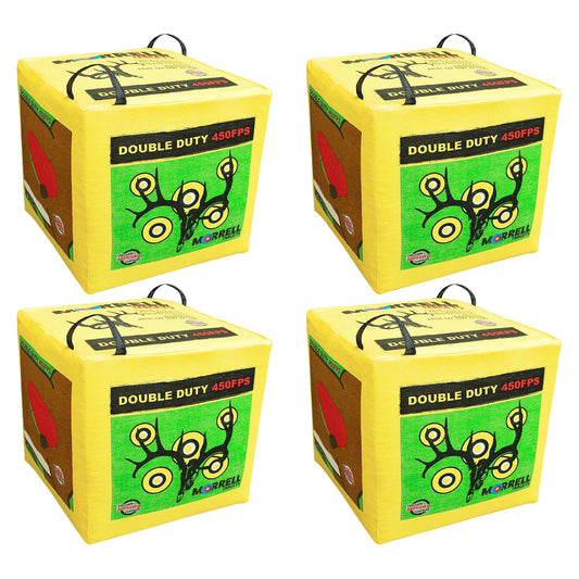 Morrell Double Duty 450 FPS 4 Sided Cube Field Point Archery Bag Target, 4 Pack