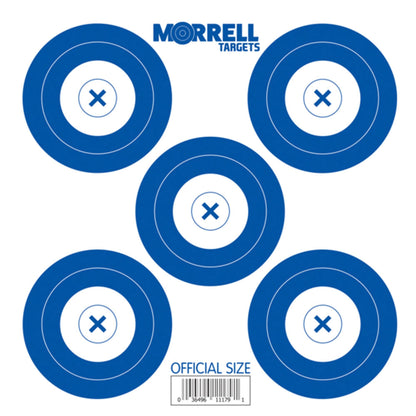 Morrell Targets 100 Count Archery Official 5 Spot Paper Target Face, 2 Pack