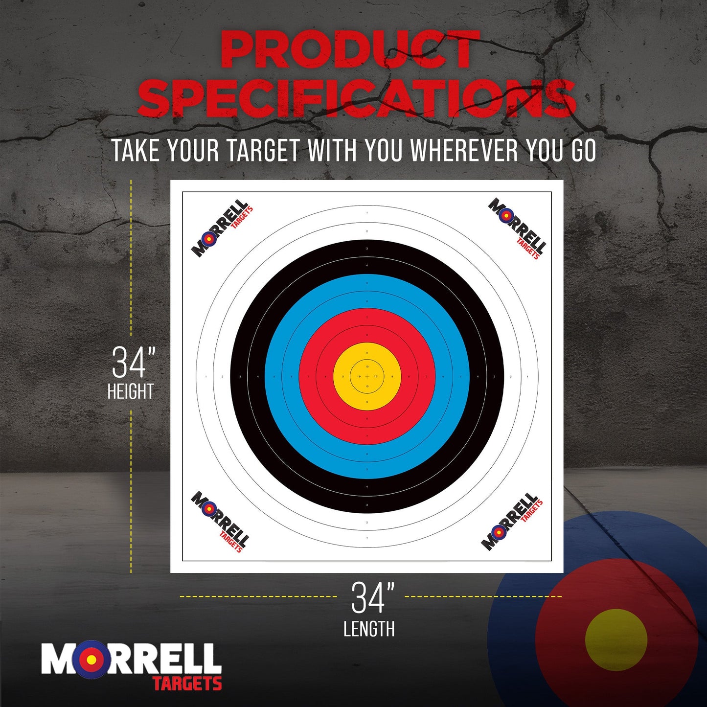 Morrell Targets 100 Pieces Thin Paper Archery Target with Card Stock, 2 Pack