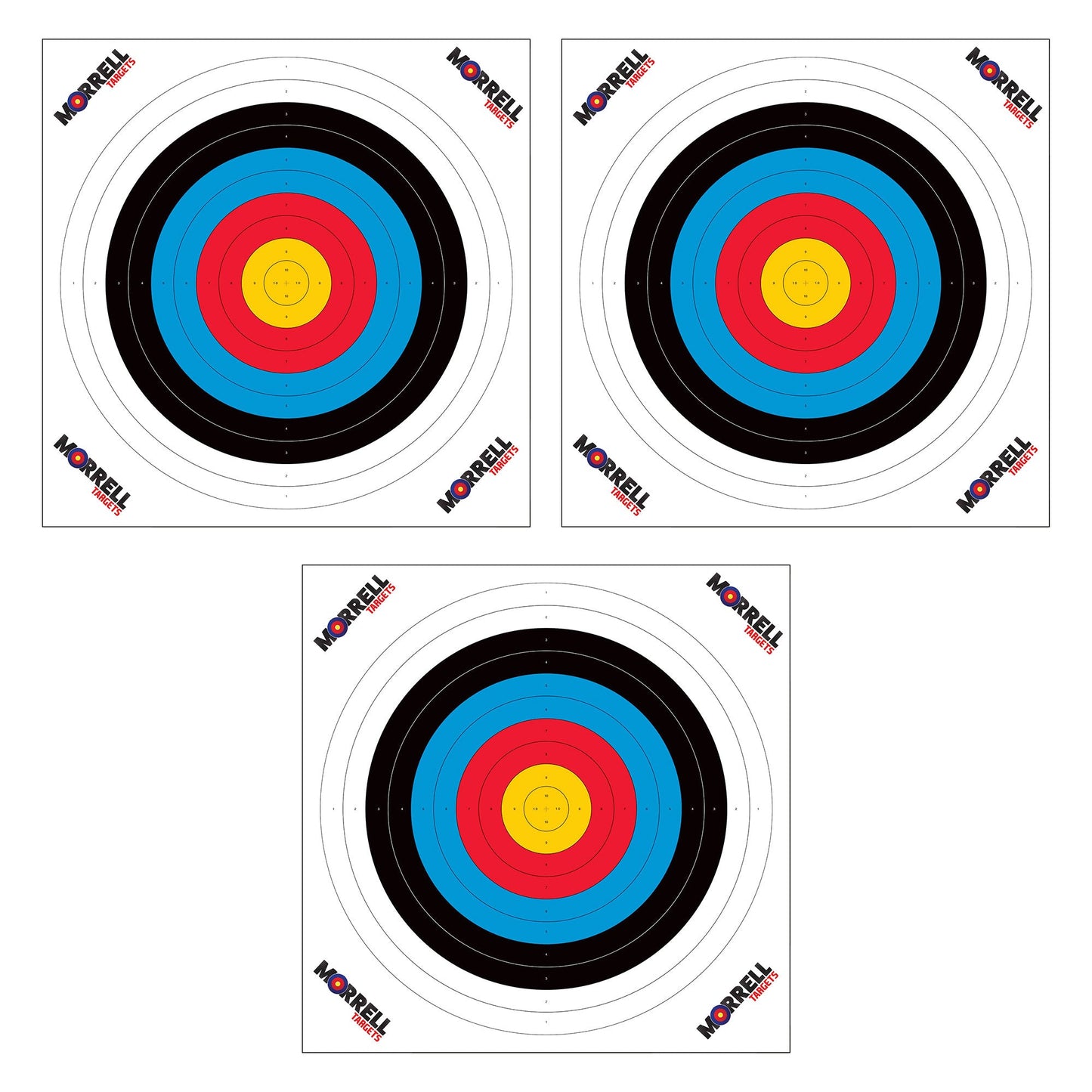 Morrell Targets 100 Pieces Thin Paper Archery Target with Card Stock, 3 Pack