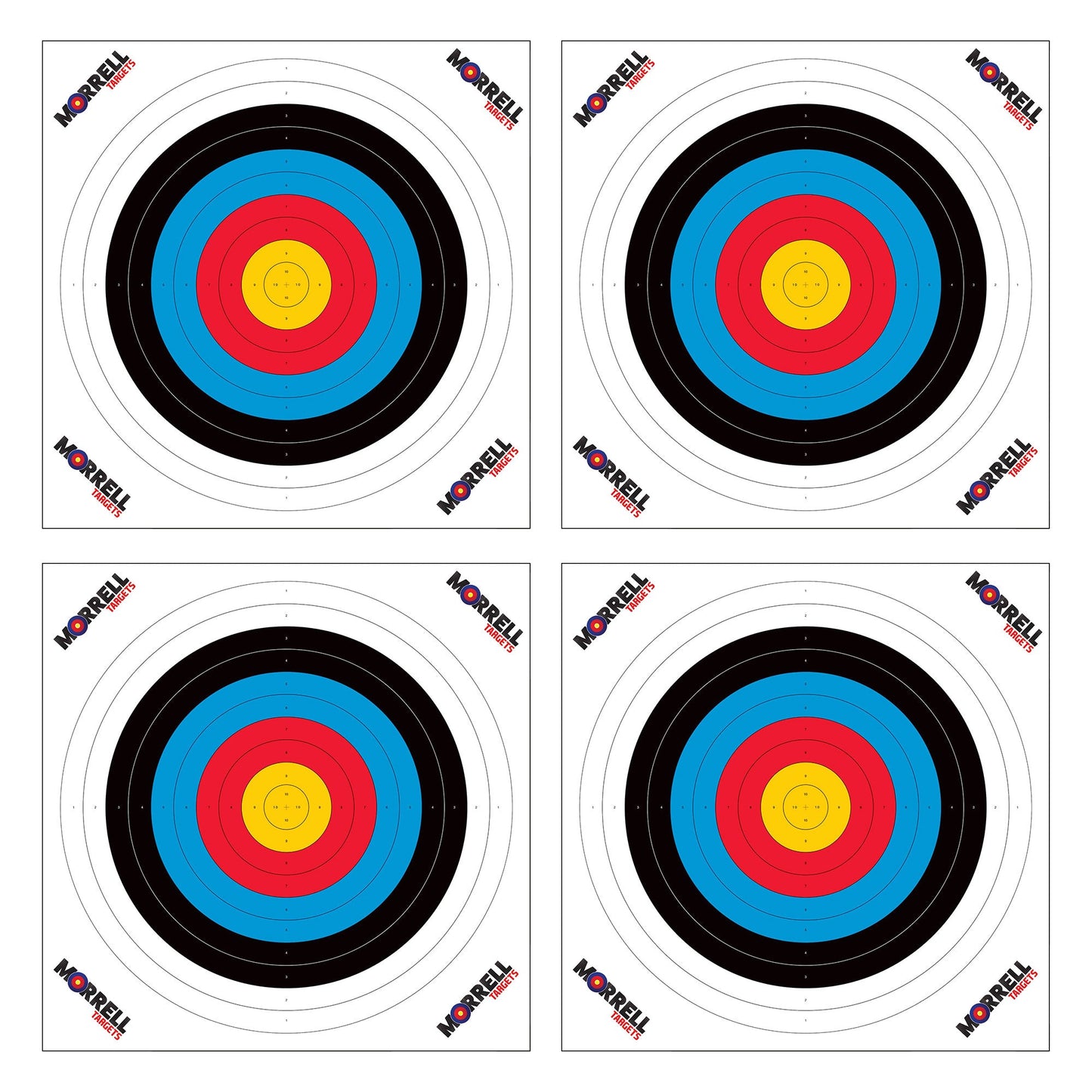 Morrell Targets 100 Pieces Thin Paper Archery Target with Card Stock, 4 Pack
