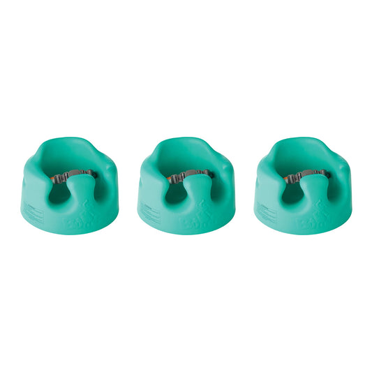 Bumbo Baby Soft Foam Wide Floor Seat w/3 Point Adjustable Harness, 3 Pack, Aqua