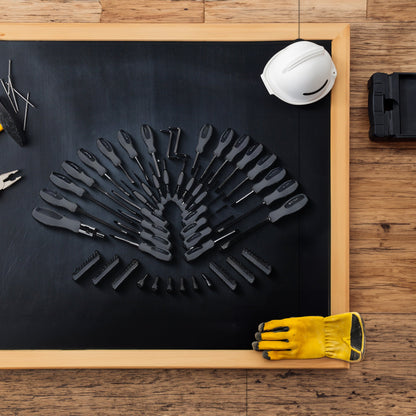 Master Mechanic Screwdriver & Bits Made of Chrome Vanadium Steel, 100 Piece Set