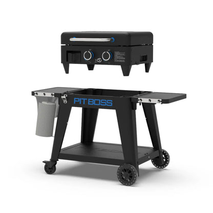 Pit Boss Ultimate LP Gas Lift Off Grill Griddle, 2 Burners, 26,000 BTU, Black